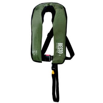 Besto Hi-Fit Angler Life Jacket with manual release Olive 165N