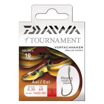 Daiwa Tournament Aalhaken Vorfachhaken 60cm 10Stk.  Gr. 1
