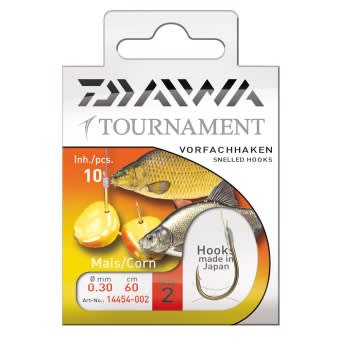 Daiwa Tournament Snelled Corn Hooks 60cm 10pcs. 