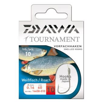 Daiwa Tournament Weissfischhaken Vorfachhaken 60cm 10Stk. Gr. 14