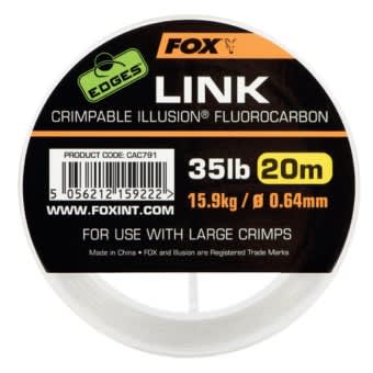 Fox Edges Link Quetschbare Vorfachschnur Fluorocarbon 20m 0,64mm 15,9kg