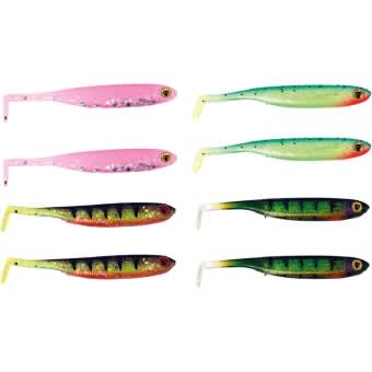 Fox Rage Micro Tiddler Fast Gummifische UV Mixed Color Pack 5cm 8Stk. 