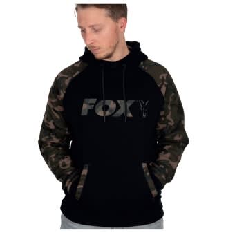 Fox Schwarz Camo Raglan Hoodie S