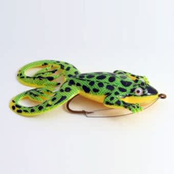 Jenzi Jack&#039;s Rubber Froggy Frog green yellow 