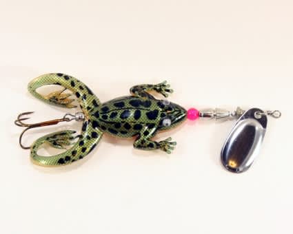 Jenzi Jack&#039;s Rubber Froggy Spin Frog gold black 