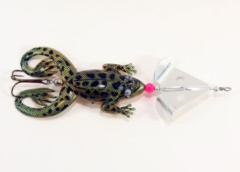 Jenzi Jack&#039;s Rubber Froggy Buzzer Bar Frog gold black 