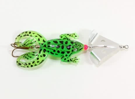 Jenzi Jack&#039;s Rubber Froggy Buzzer Bar Frog green black 