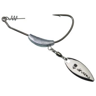 Gunki Flash Texas Offset Hook Weighted with Spinner Blade 