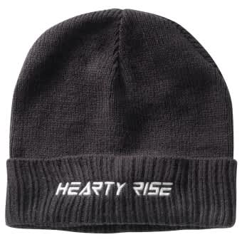 Hearty Rise Beanie Knitted Hat Black 