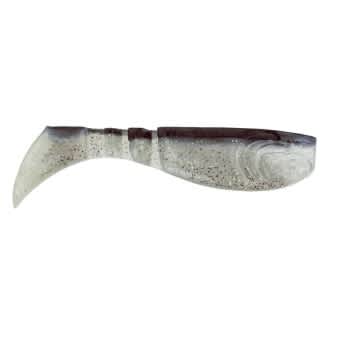 Jenzi Gummifisch Action Tail Shad White Black Glitter 15cm 1 Stück