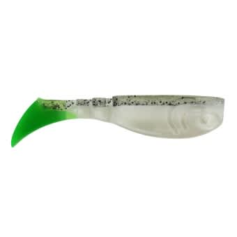 Jenzi Gummifisch Action Tail Shad White Silver Green 
