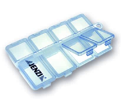 Jenzi plastic case transparent 10,2x6,2x1,3cm 