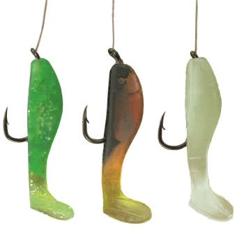 Jenzi Perch-Hegenen Fishlis with Soft Lures Lime White Brown