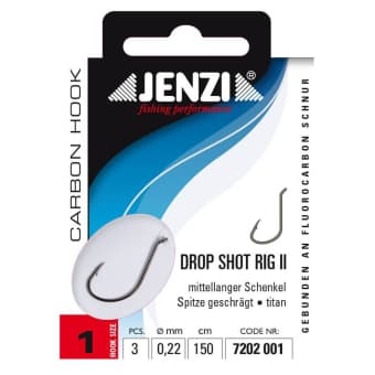 Jenzi Drop-Shot Rig II Wide Gap Vorfach mit Haken 150cm 3Stk 