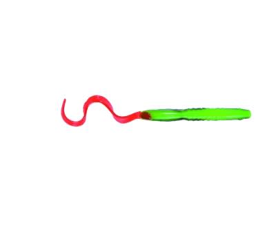 Jenzi Drop-Shot Mighty Worm Softbait 19cm green red 