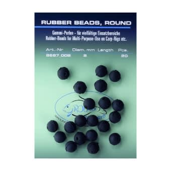 Jenzi Rubber Beads Black 20 pcs. 4mm
