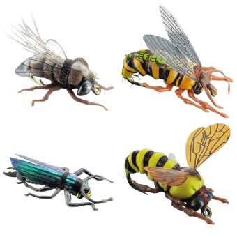 Jenzi Imitation insects L  4pcs. Fly Hornet Musk beetle Wasp 