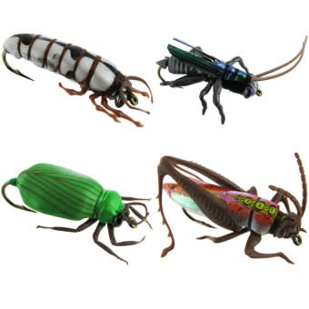 Jenzi Imitation insects XL 4pcs. Moth Musk beetle Beetle Grasshopper 