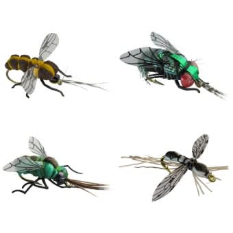 Jenzi Imitation insects XL 4pcs. Gnat Fly Fly Gnat 