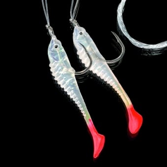 Jenzi Sea Leader with soft lures and 2 arms Red Tail