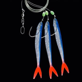 Jenzi Norway Paternoster with shads and 3 arms 160cm Blue Glitter
