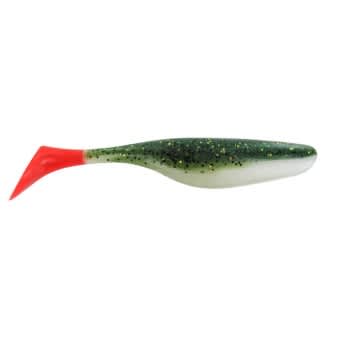 Jenzi River Shad USA-Bass Gummiköder grün weiß blut 12cm 5 Stück