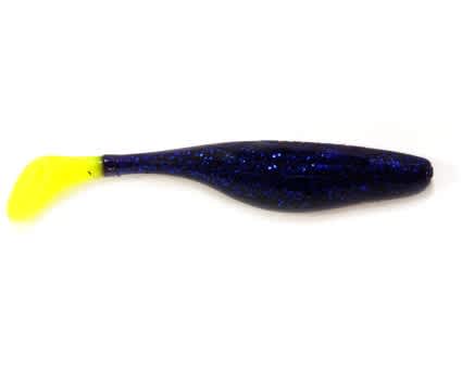 Jenzi River Shad USA-Bass Gummiköder glitter blau gelb  9cm 6 Stück