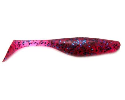Jenzi River Shad USA-Bass Gummiköder glitter bordeauxrot  20cm 1 Stück