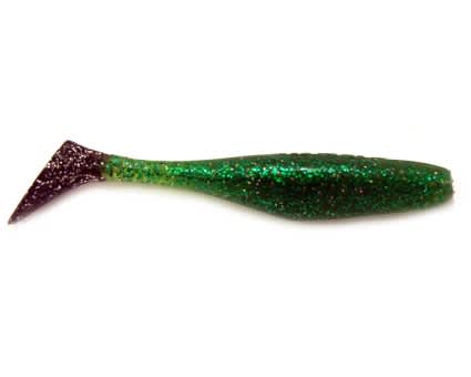 Jenzi River Shad USA-Bass Gummiköder glitter grün grau  9cm 1 Stück