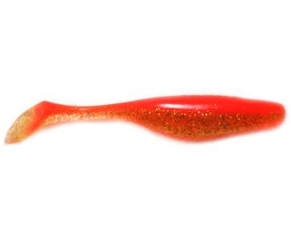 Jenzi River Shad USA-Bass Gummiköder glitter orange  9cm 1 Stück