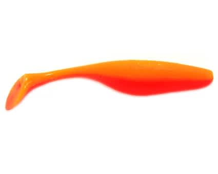 Jenzi River Shad USA-Bass Gummiköder orange rot  15cm 4 Stück