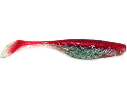 Jenzi River Shad USA-Bass Gummiköder glitter rot 15cm 1 Stück