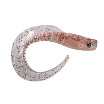 Jenzi Gummifisch Snake Tail Twister Red White Glitter  