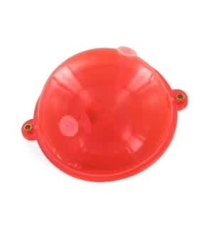 Jenzi Bubble Float with 2 Metall Eyelets Red Clear 50mm