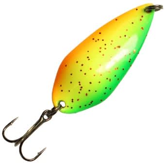 Lucky John spoon bait EOS 010 green yellow 8g with triple hook