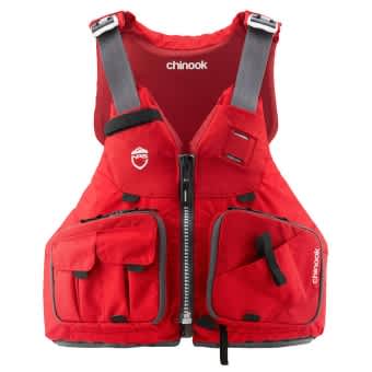 NRS Angler's Buoyancy Aid Chinook Fishing PFD Red L/XL