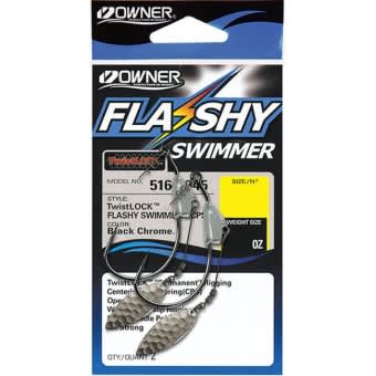 Owner Flashy Swimmer Offset Hook with spinner blade #1/0 3,5g 2pcs