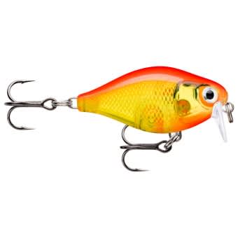 Rapala X-Light Crank Shallow Runner Fishing Plug Gold Fluo Red
