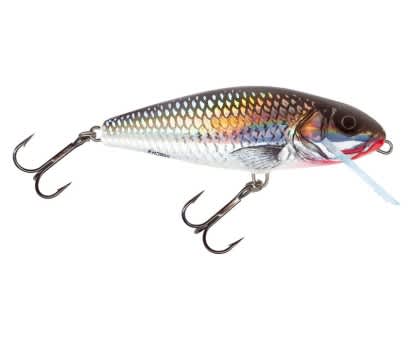 Salmo Perch lure grey silver HGS shallow runner 12cm 36g