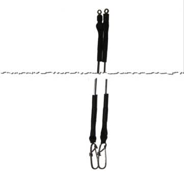 Jenzi Solid Steel Trace Leader Deluxe swivel and snap 17cm