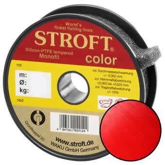 STROFT Color Monofile Angelschnur Rot 0,20mm 3,9kg | 25m