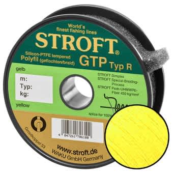 Schnur STROFT GTP Typ R Geflochtene 100m gelb R3-0,200mm-7kg