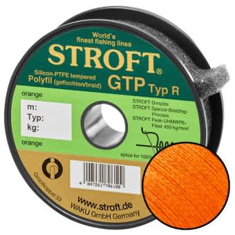 Schnur STROFT GTP Typ R Geflochtene 100m orange R3-0,200mm-7kg