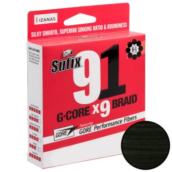 Sufix 91 G-Core Geflochtene Angelschnur 150m Lo-Vis Grün | 6,3kg 0,128mm