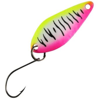 Trout Bait Blinker Micro Atom 41 Neon Pink Stripes UV 3,2g