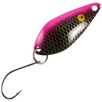 Trout Bait Spoon Micro Atom 53 Black Pink Fish UV 1,8g
