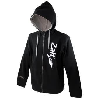 Zalt Hooded Fleece Jacket with Logo Black L