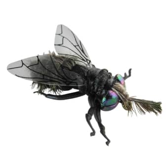 Jenzi Insektenimitate XL 4Stk. Fliege Goldfliege Käfer Mücke 