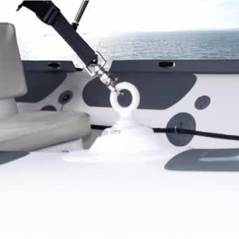 Railblaza Ribport mit Sternhalterung für Schlauchboote  schwarz selbstklebend
