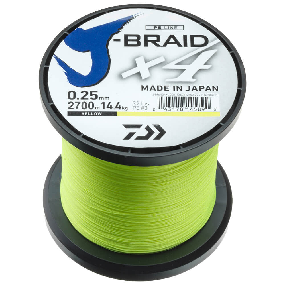 Daiwa Fishing Line J-Braid X4 braided yellow buy by Koeder Laden